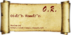 Oláh Ramón névjegykártya